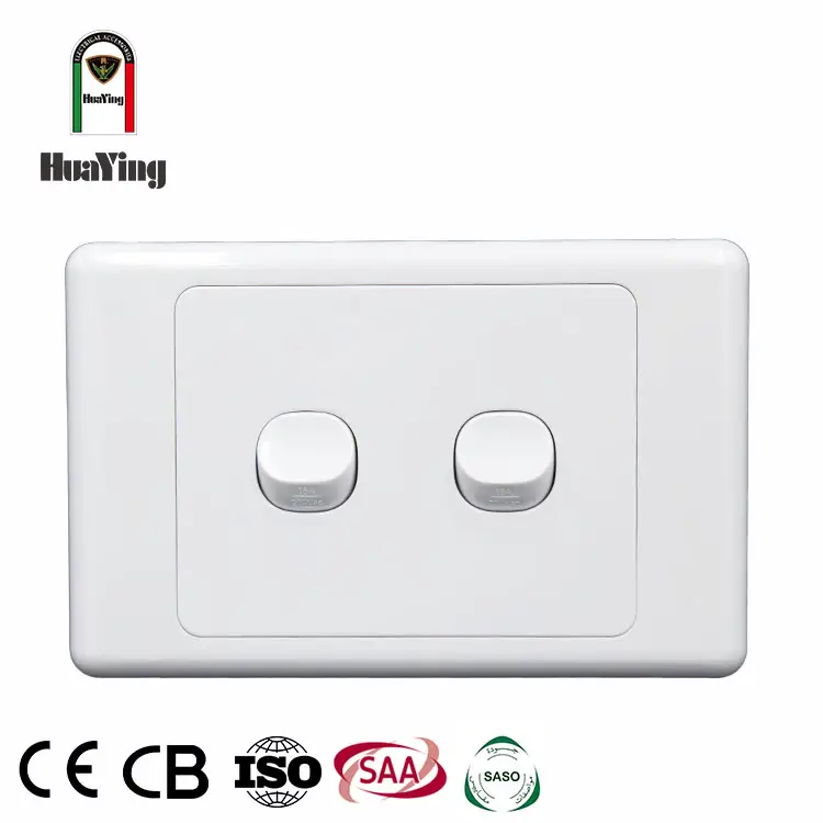 Australia 2 gang 2 way switch wall switch wall flush mounted