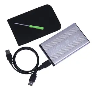 USB 3.0 חיצוני 2.5-אינץ SATA אלומיניום HDD מארז Case עבור מחשב נייד כסף 2.5 "HDD החיצוני Case