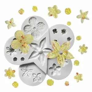 Molde de silicone para doces e bolos, formas à base de silicone para doces, moldes de flores para decoração de bolos e açúcar, XGY-131