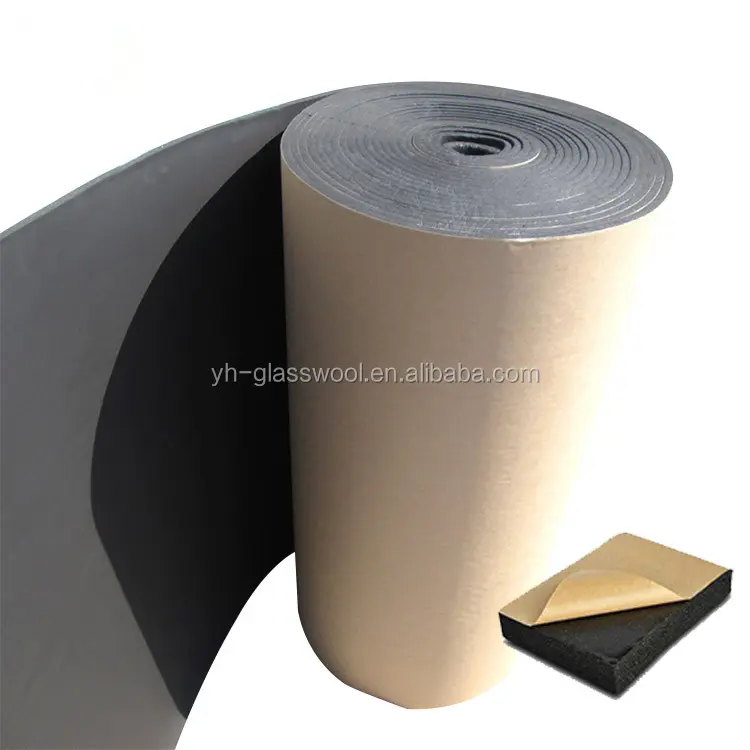 Flexible elastomeric Rubber Foam Rolls Thermal Insulation for HVAC