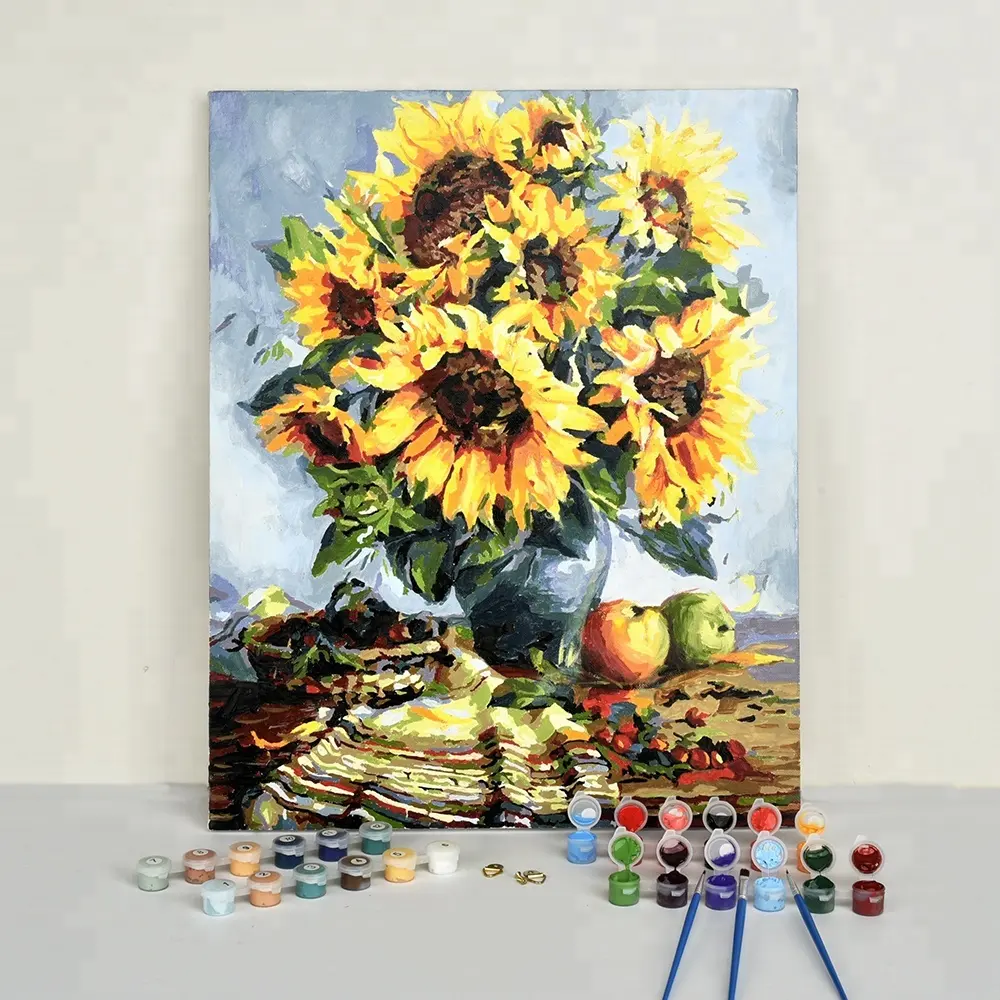 Wholesale Impressionist Still Life Flower Acrylic Paint DIY PaintingによるNumber