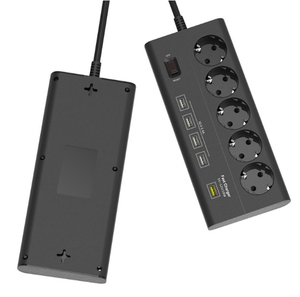 Châu Âu 5 Gang USB Power Strip Surge Protector Sạc Nhanh 3.0 Cổng USB EU Mở Rộng Ổ Cắm 5 Outlet 5 Usb EU Cắm Power Board - Product Image 5