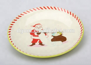 Impresión con <span class=keywords><strong>Santa</strong></span> Claus melamina alimentos plato de <span class=keywords><strong>la</strong></span> <span class=keywords><strong>cena</strong></span> de Navidad - Product Image 2