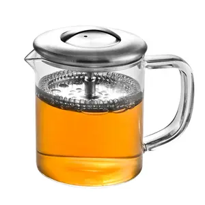 Eco-Friendly Transparent Heat Resistant Clear Borosilicate Glass Tea Pot