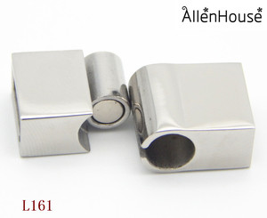 चीन निर्माण तेजी से वितरण 11.5x6mm सादे फ्लैट गोंद-पर चमड़े के गहने कंगन clasps के ताले शीर्ष गुणवत्ता स्टेनलेस स्टील - Product Image 5