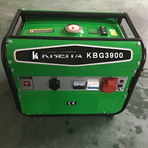 Gerador de gasolina silencioso e portátil, gerador de gasolina silencioso com roda e alça em venda, 3 fases, 1/KBG3-3900 v, 220