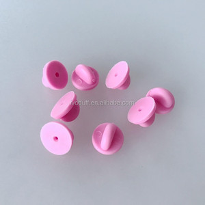 Supply Pink PVC Rubber <strong>Pin</strong> <strong>Backs</strong> - Butterfly Clutch - Product Image 5