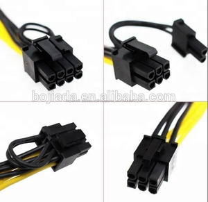 Al por mayor PCI-E 6Pin macho a 6 + 2 Pin cinta Cable para Bitcoin minería PC - Product Image 6