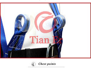 Tipe Penentuan Posisi Full Body <span class=keywords><strong>Harness</strong></span> 5 D-ring dengan Tali Penyandang Ganda - Product Image 3