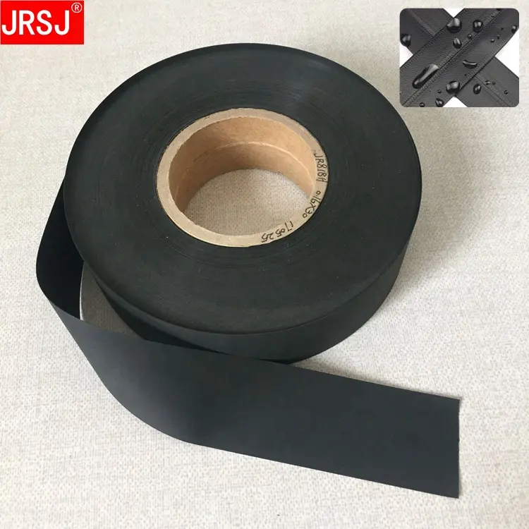 Good adhesion tpu hot melt black waterproof 2 phy seam sealing tape for zipper
