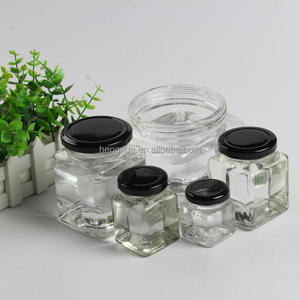 Pot en verre carré avec couvercles en or, pour confiture, stockage de aliments de bébés, <span class=keywords><strong>épices</strong></span> magnétiques à faire soi-même, pour cadeaux de mariage - Product Image 4