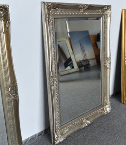 كبير الذهب جدار الزجاج العتيقة منحوتة مرآة خشبية الإطار - Product Image 6