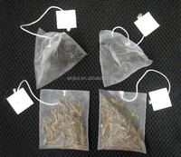 Hochwertige Beliebte Leere Nylon-Pyramiden-Teebeutel mit Schnur und Etikett