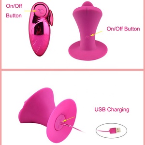 เครื่องสั่นแบบดูดและเลีย 10 โหมด ชาร์จผ่าน USB ของเล่นทางเพศสำหรับผู้หญิง เครื่องช่วยสำเร็จความใคร่ กระตุ้นหัวนมและคลิตอริส พร้อมรีโมทคอนโทรล - Product Image 4