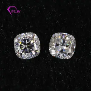 2019 새로운 트렌드 d 컬러 화이트 8x8mm 쿠션 moissanite 다이아몬드 약혼 반지