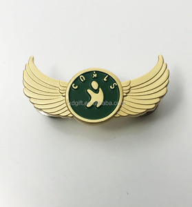 Hot koop custom airline pilot vleugels/custom metal pilot vleugels <span class=keywords><strong>pin</strong></span> badge/wing badge - Product Image 3