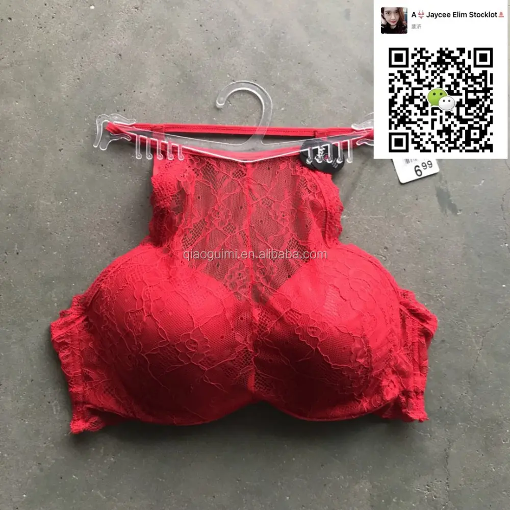 Conjunto de sujetador de encaje con realce para mujer, ropa interior femenina, disponible en colores rojo, para el mercado de India, camboyano y América