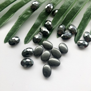 Art de <span class=keywords><strong>pierre</strong></span> ornementale Offre Spéciale pour la fabrication de bijoux <span class=keywords><strong>Pierre</strong></span> précieuse naturelle d'hématite brute ovale de coupe brillante - Product Image 6