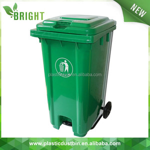 240 Litros de medio <span class=keywords><strong>pedal</strong></span> papelera de <span class=keywords><strong>reciclaje</strong></span> de plástico hdpe <span class=keywords><strong>cubo</strong></span> de basura al aire libre - Product Image 6