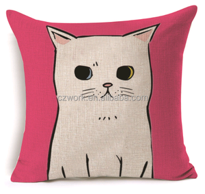 Gatos cartón diseño 45*45 cm 3D digital impreso funda de cojín fundas de almohada - Product Image 5