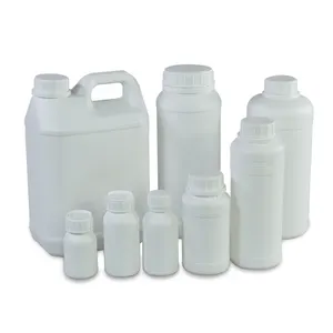 Fluorinated קונבנציונלי ריק מתכלה ממוחזר פלסטיק HDPE כיכר עגול בקבוק חבית סיטונאי