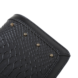Di design di lusso da donna <span class=keywords><strong>con</strong></span> marchio 100% in vera pelle di cuoio nero borse a tracolla da donna all'ingrosso - Product Image 6