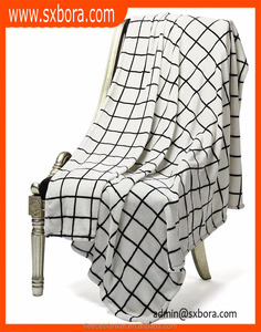 Ultra <span class=keywords><strong>Velours</strong></span> En Peluche Noir et <span class=keywords><strong>Blanc</strong></span> <span class=keywords><strong>Plaid</strong></span> Super Doux Décoratif tartan Jeter Couverture - Product Image 1
