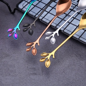 Nĩa Và Thìa Bánh Thanh Lịch, Bộ Muỗng Nhỏ Bằng Thép Không Gỉ Đầy Màu Sắc - Product Image 5
