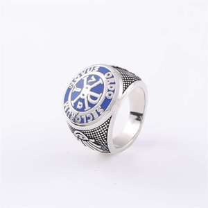 Los hombres de encargo es masón <span class=keywords><strong>anillo</strong></span> de <span class=keywords><strong>Plata</strong></span> de <span class=keywords><strong>Ley</strong></span> 925 <span class=keywords><strong>anillo</strong></span> de esmalte - Product Image 3