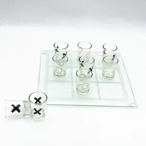 Glas Drinken Schaken Tic Tac Toe Drinking Game