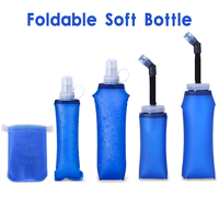 Bouteille d'eau en Silicone, souple, sans BPA, ml, bouteille pliable, anti-fuite, pour le sport, le voyage, le Marathon, la course, la randonnée, le cyclisme