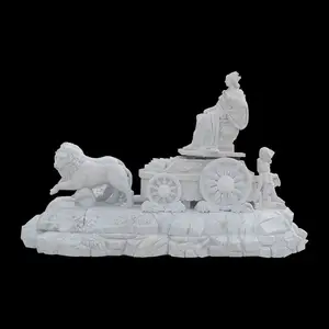Proveedores de China personalizado simple moderno mármol señora figura estatua para el jardín