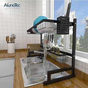 Cuisine Gain de place Porte-ustensiles <span class=keywords><strong>Étagère</strong></span> D'épicerie Plat Séchage Grille <span class=keywords><strong>Sur</strong></span> Évier - Product Image 6