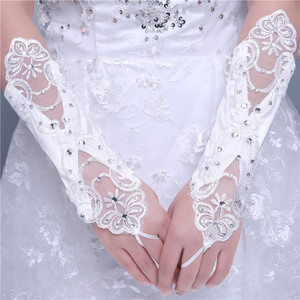 Morili Offre Spéciale top qualité pas cher à long mitaines dentelle gants pour de mariée accessoires de mariage Gants MGB7 - Product Image 4