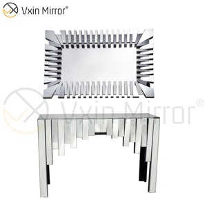 Vxin 3D สีเงินทันสมัยของเฟอร์นิเจอร์หรูหราโต๊ะคอนโซลพร้อมกระจกหรูหราห้องนั่งเล่นผู้ผลิตในประเทศจีน - Product Image 2