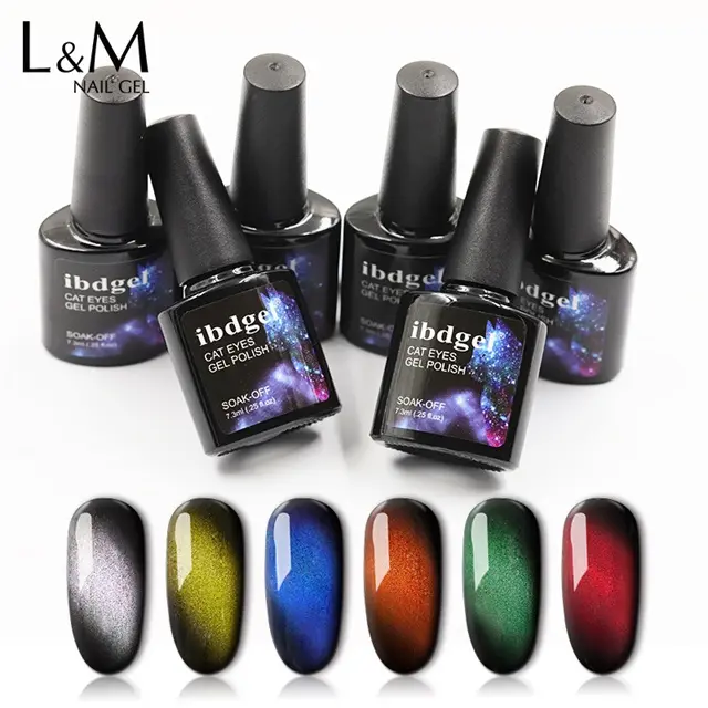 Ibdgel Factory Supplier Color UV Led Nail Gel Varnish Gem Magnetic Gel Nail Polish