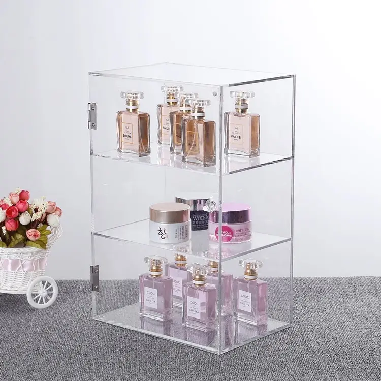 3 Tier Make-Up Organizer Kast Acryl Display Standaard Voor Parfum Fles Acryl Parfum Organizer