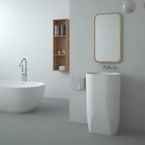 SM-8506 pedaço de alta qualidade do banheiro sem pé lavatório de pia dupla