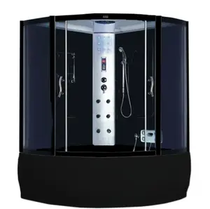 Yeni Lüks Siyah Banyo Buhar Duş Odası 150 Için 2 duş kabini TV