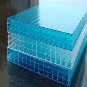 Устойчивая к ультрафиолетовому излучению прозрачная солнечная панель с четырьмя стенками полый пластиковый поликарбонатный лист