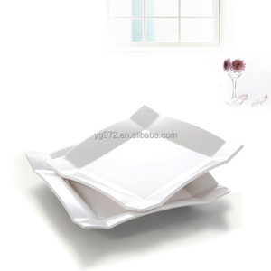 Bán buôn thiết kế không đều nhà hàng trắng 9 inch vuông giá rẻ melamine tấm - Product Image 2