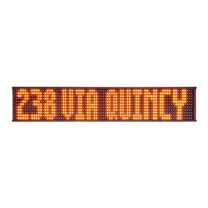 High definition custom bus LED scrolling message amber color running screen destination sign display