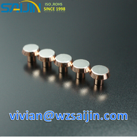 Points de contact électriques en argent bi-métalliques bistables approuvés ROHS, rivets de contact en argent, points de contact électriques en argent