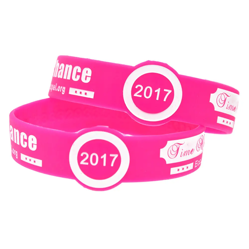 Pulseira de borracha personalizada, pulseira de borracha personalizada de silicone em forma de pulseira especial para presente