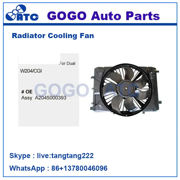 12V Dc Auto Radiator A/C Koelventilator Motor Voor W204) Cgi Oem A2045000393