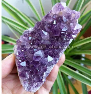 批发天然紫水晶石簇紫水晶天然生水晶石geodes簇装饰