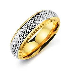 Marlary แหวนทองคำขาวแฟนซีสำหรับผู้ชาย,แหวนทองและแหวนแต่งงานสำหรับผู้ชายแบบเรียบง่ายล่าสุด