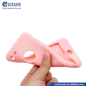 Productos de belleza para mujeres 360 grados Cáscara del teléfono de silicon líquido Para iPhone 7 con protector completo - Product Image 5