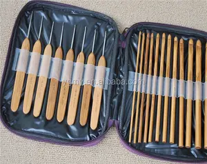 Bamboo Crochet Hooks Knitting Weave Needles Set with Case