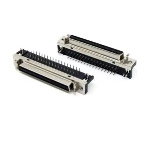 Vertical Centronics DB Type PCB Mount Connector Female 68 pin SCSI Connector